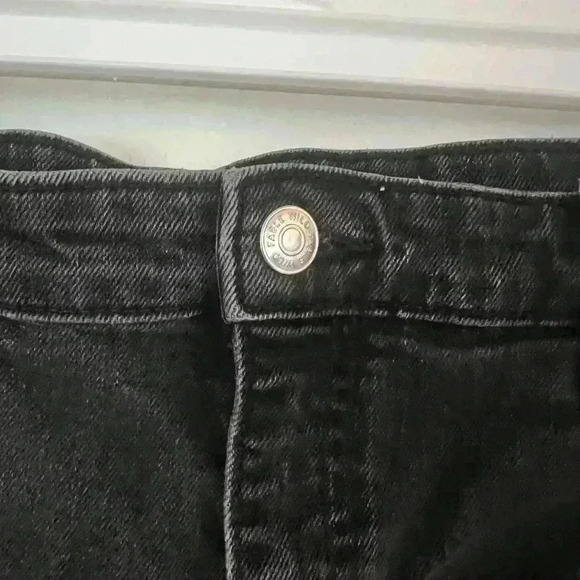 Target Wild Fable black/ gray jean shorts size 18 jeans women‘s summer high rise - Picture 4 of 6